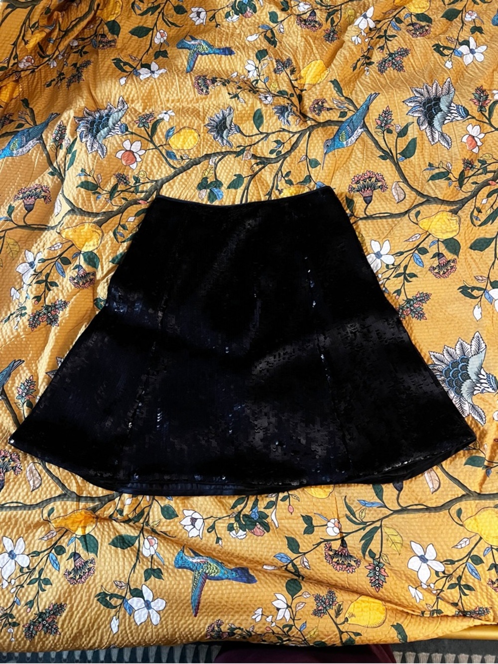 Emporio Armani Black Sequin Skirt, size US6